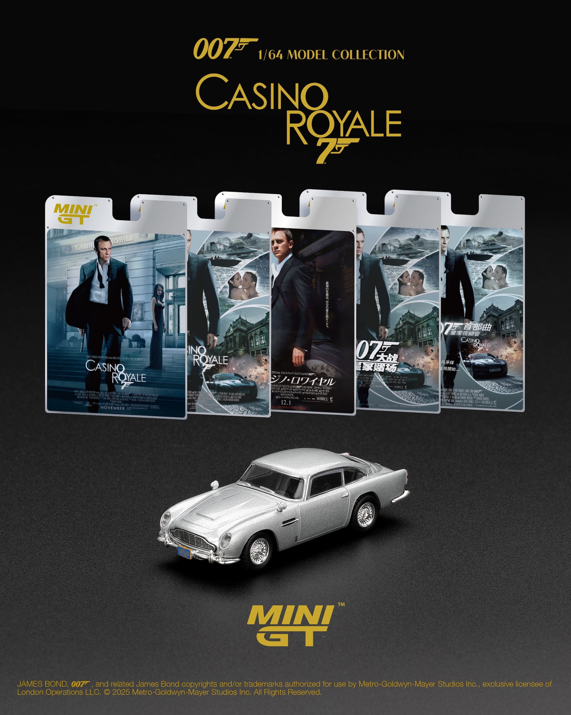Mini GT Aston Martin DB5 Casino Royale 2006 English blister 1:64 diecast