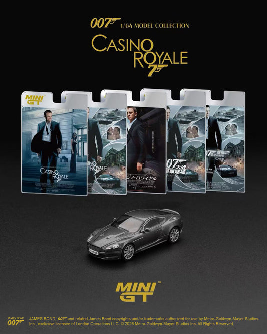 Mini GT Aston Martin DBS Casino Royale 2006 English blister 1:64 diecast