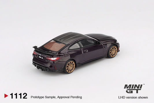 Mini GT BMW M4 G82 Performance Daytona Violet 2021 1:64 diecast model. Back
