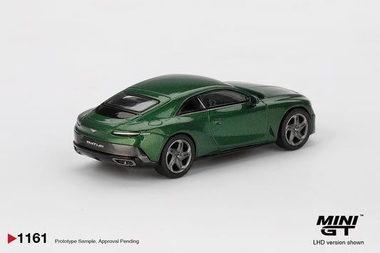 1:64 Mini GT Bentley Batur Scarab Green 2023 – luxury die-cast grand tourer model. Back