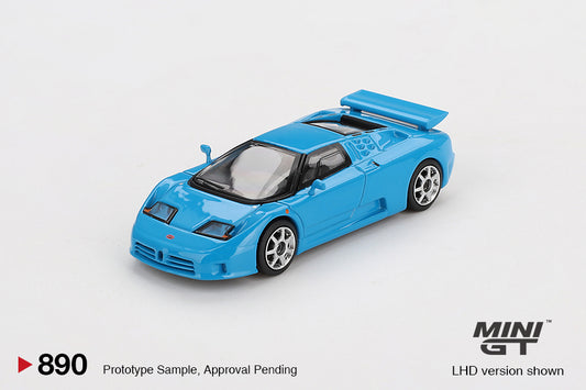 (Pre-Order) Mini GT - Bugatti EB110 Super Sport Blue Bugatti 1995