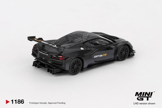 Mini GT 1:64 Chevrolet Corvette Z06 GT3.R Road America Test Car 2025 Matte Black. Back
