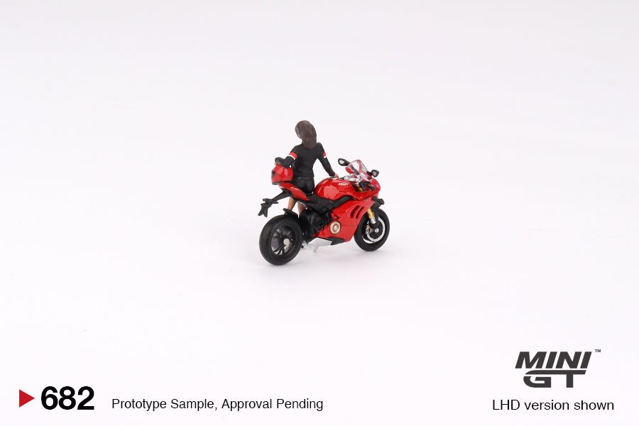 (Pre-Order) Mini GT - Ducati Panigale V4 S w/ Ducati Girl