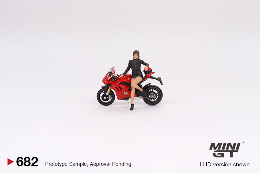 (Pre-Order) Mini GT - Ducati Panigale V4 S w/ Ducati Girl