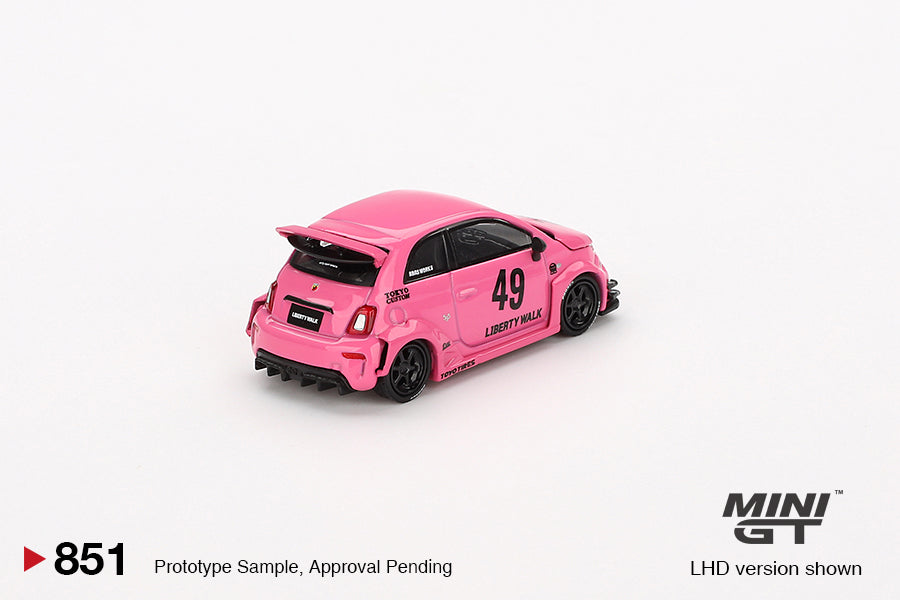 (Pre-Order) Mini GT - Fiat 595 Abarth LB-Works X Abas Works Pink 2024