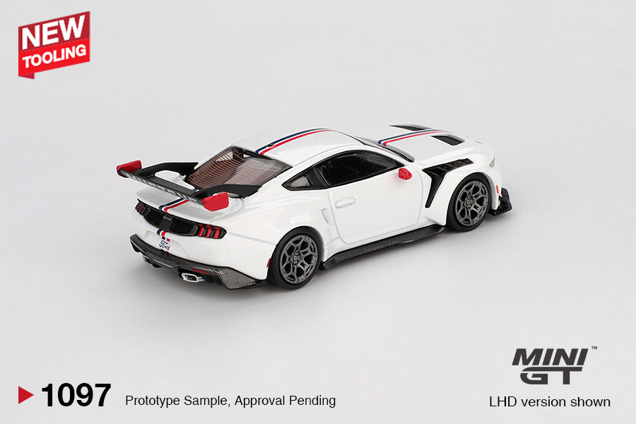 Mini GT 1:64 Ford Mustang GTD Spirit of America 2025 diecast model car. Back