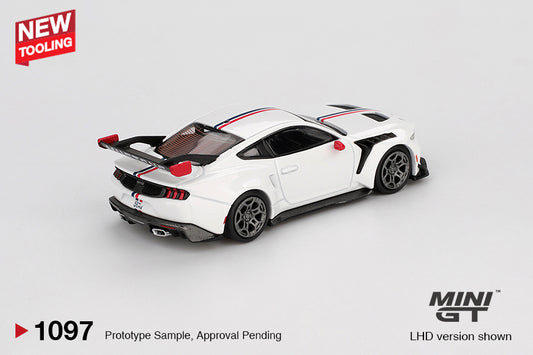 Mini GT 1:64 Ford Mustang GTD Spirit of America 2025 diecast model car. Back
