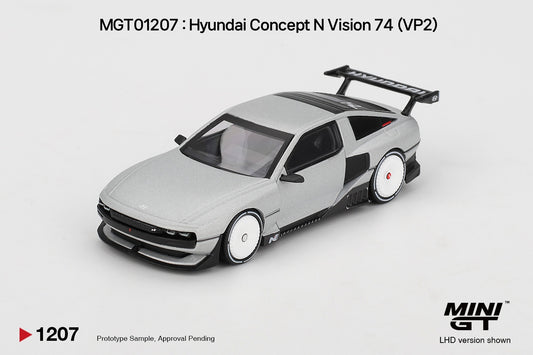 Mini GT 1:64 Hyundai Concept N Vision 74 VP2 2022 futuristic retro-inspired hydrogen concept car model