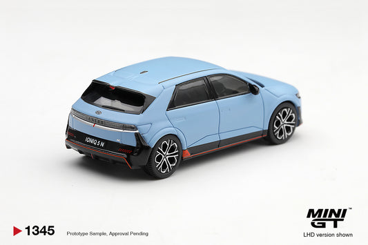 Mini GT Hyundai Ioniq 5 N in Performance Blue Matte.