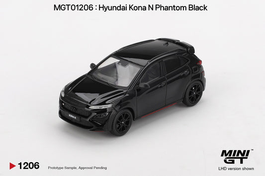 Mini GT 1:64 Hyundai Kona N 2022 Phantom Black modern sporty performance SUV model