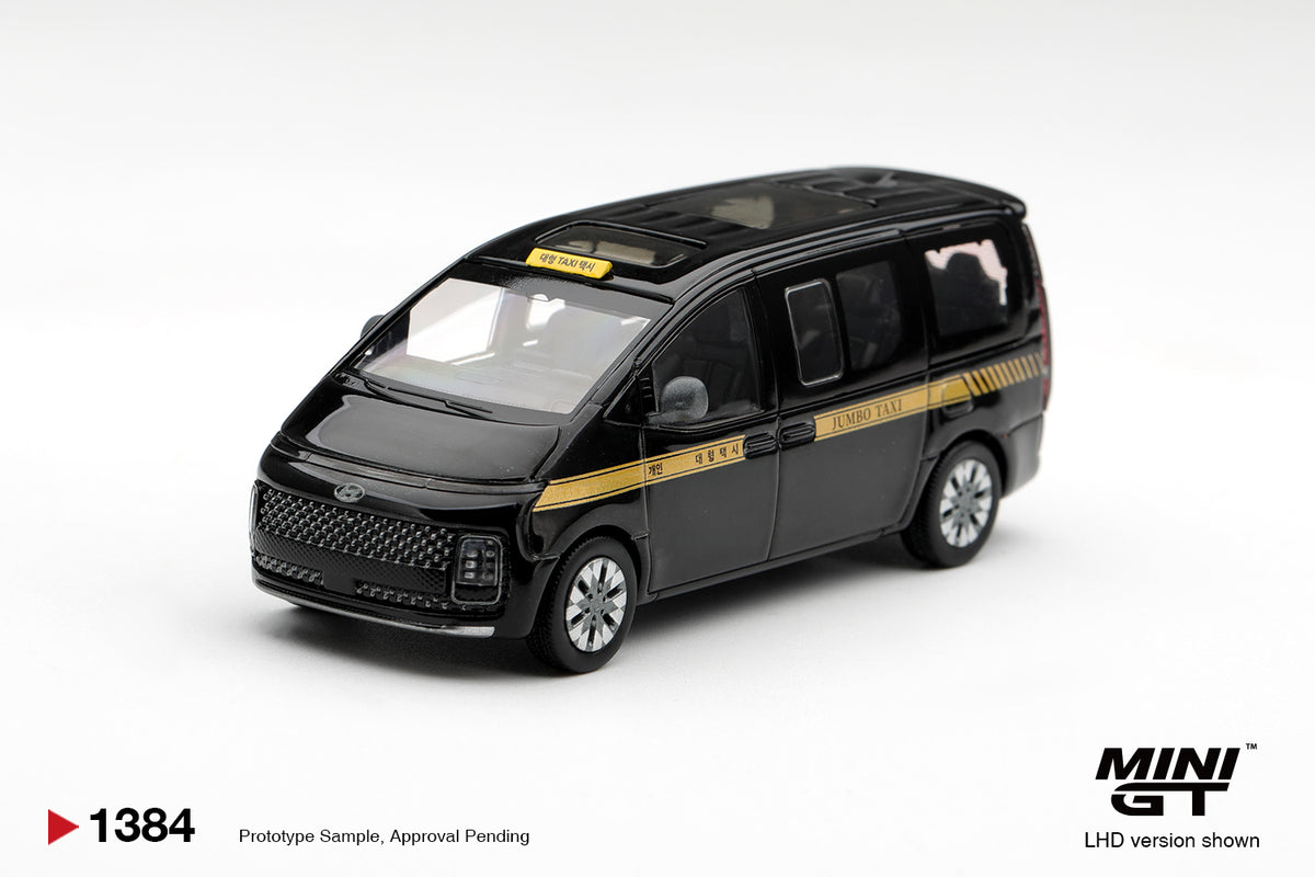 Mini GT Hyundai Staria Taxi in detailed 1:64 scale.