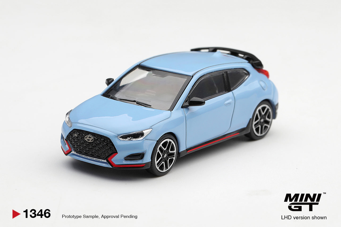 Mini GT Hyundai Veloster N in Performance Blue.