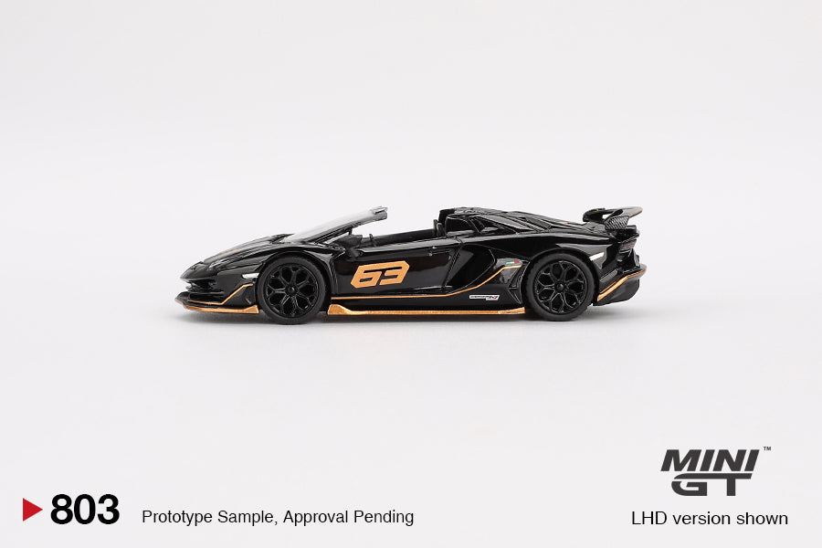 (Předobjednávka) Mini GT - Lamborghini Aventador SVJ 63 Roadster Nero Aldebaran 2023