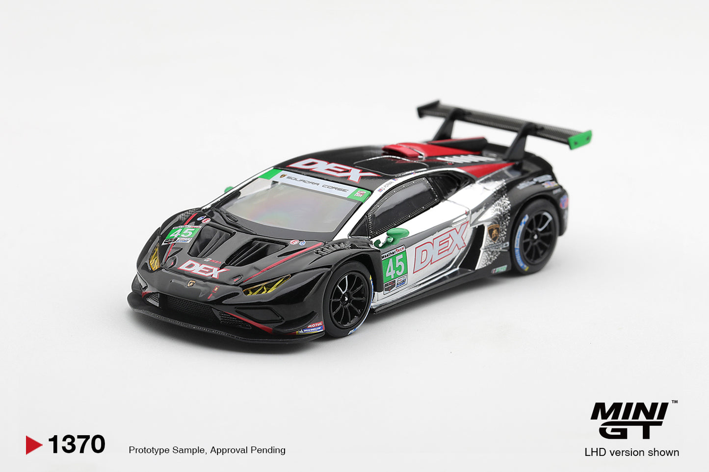 Mini GT Lamborghini Huracán GT3 EVO2 #45 DEX Wayne Taylor Racing Chevrolet Grand Prix 2025.
