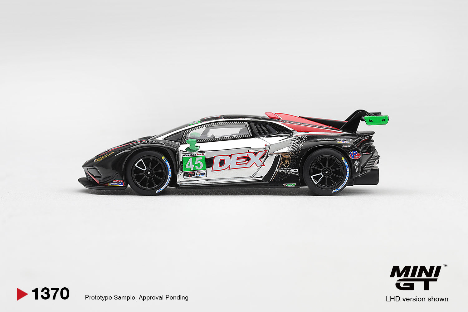 Mini GT Lamborghini Huracán GT3 EVO2 #45 DEX Wayne Taylor Racing Chevrolet Grand Prix 2025.