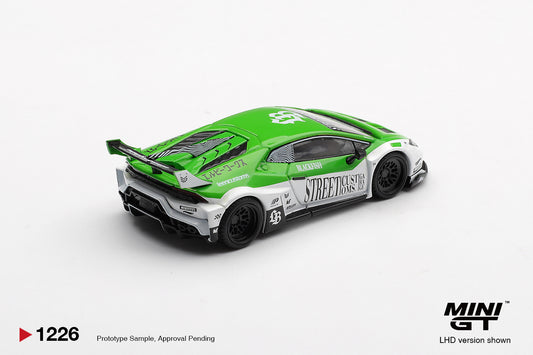 Mini GT 1:64 Lamborghini Huracan LB Works GT Street Customs 2025 diecast model. Back