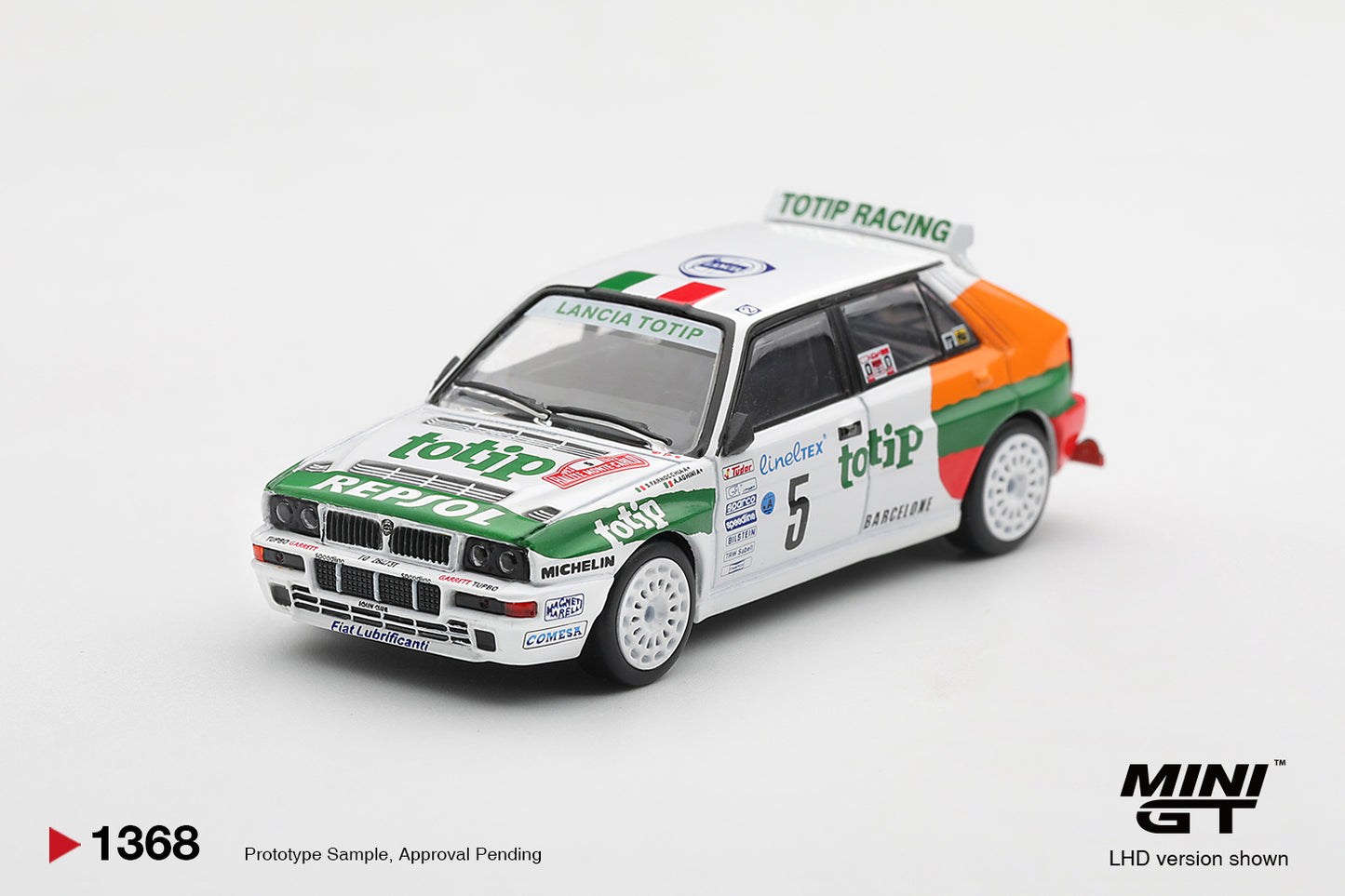 Mini GT Lancia Delta HF Integrale Evolution #5 Andrea Aghini Rallye Monte-Carlo 1993.