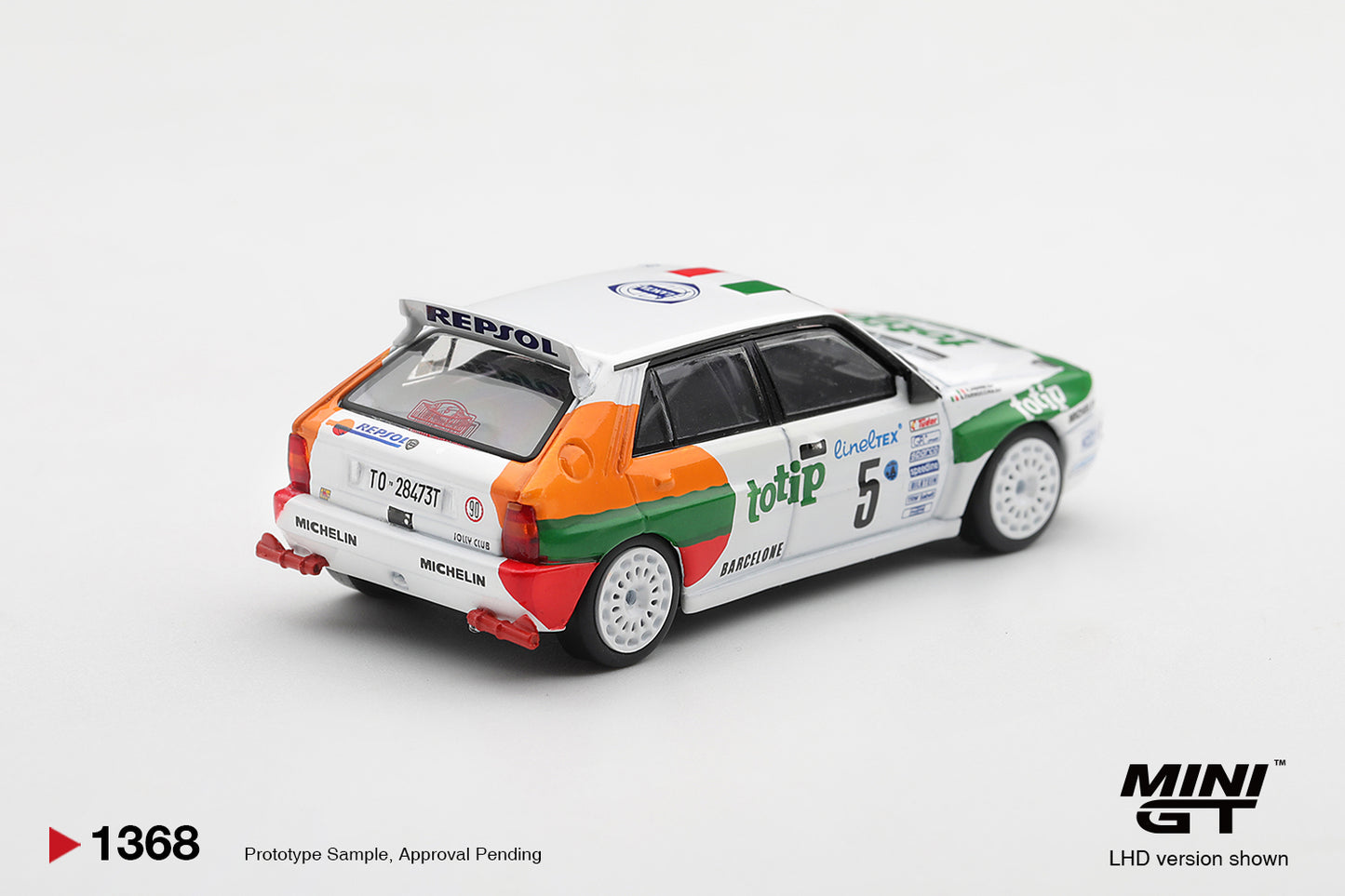 Mini GT Lancia Delta HF Integrale Evolution #5 Andrea Aghini Rallye Monte-Carlo 1993.