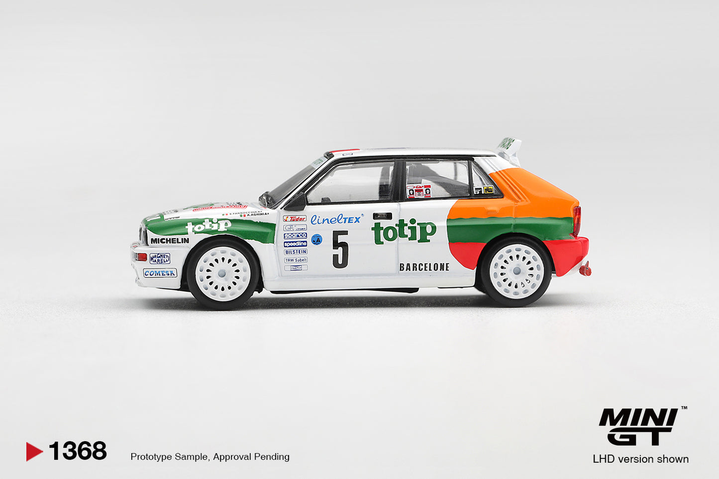 Mini GT Lancia Delta HF Integrale Evolution #5 Andrea Aghini Rallye Monte-Carlo 1993.
