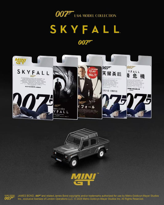 Mini GT Land Rover Defender 110 Crew Cab Skyfall 2012 English blister 1:64