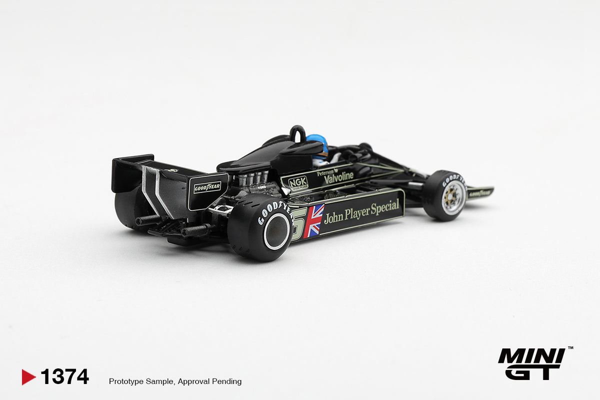 Mini GT Lotus 78 #6 Ronnie Peterson South African Grand Prix winner 1978 in 1:64 scale.