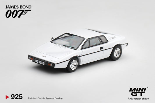 Mini GT James Bond Lotus Esprit S1 from The Spy Who Loved Me 1977 in English Blister Packaging.