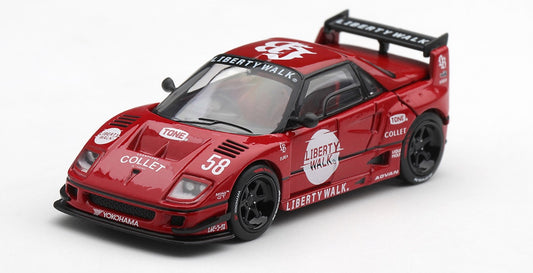 Mini GT Mazda AZ-1 Liberty Walk LB40 in Hinomaru Red.