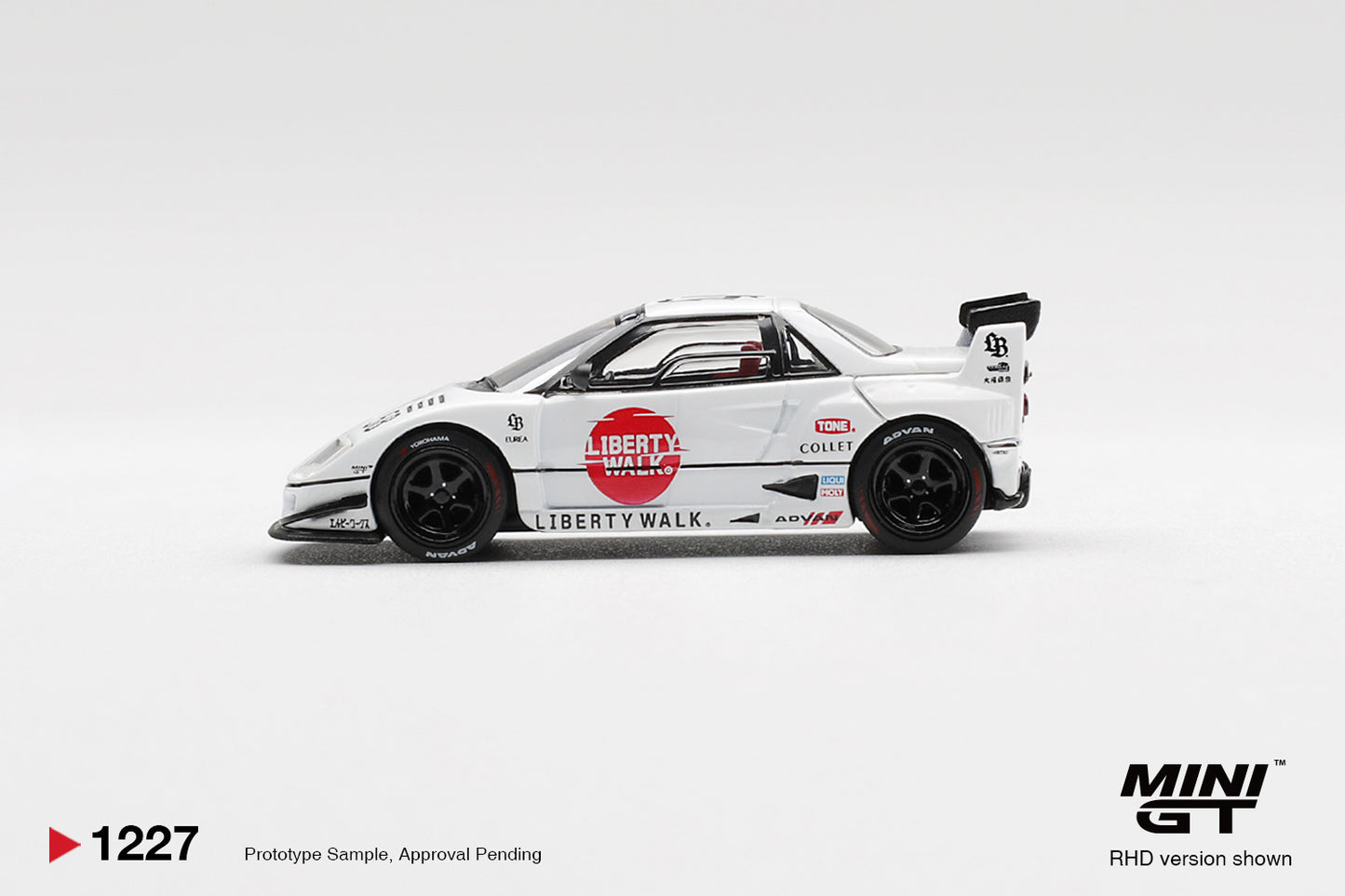 Mini GT 1:64 Mazda AZ-1 Liberty Walk LB40 Hinomaru 2025 diecast model. Side
