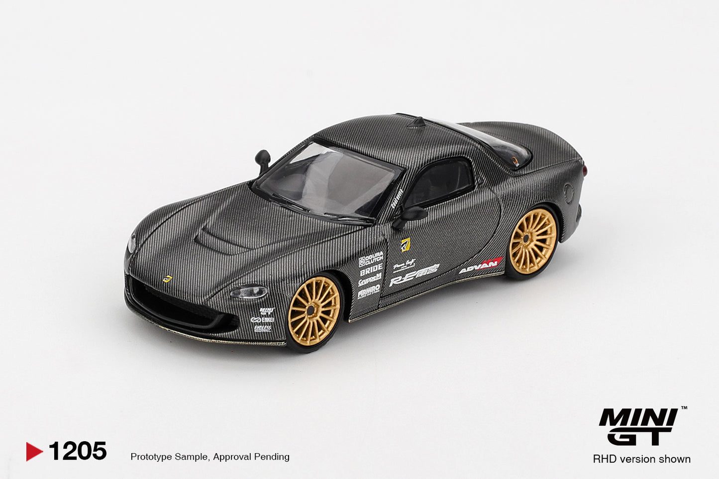 Mini GT 1:64 Mazda RX-7 FD3S RE-Amemiya NA-7 3 rotor TAS 2025 Best Tuned Car Award model. Front