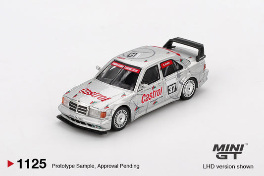 Mini GT Mercedes-Benz 190E 2.5-16 Evolution #37 ATCC 1995 1:64 diecast model car. Front