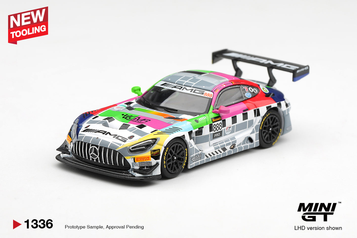 Mini GT Mercedes-Benz AMG GT3 #888 Mercedes-AMG Team GMR Bathurst 12 Hour 2025 new tooling.