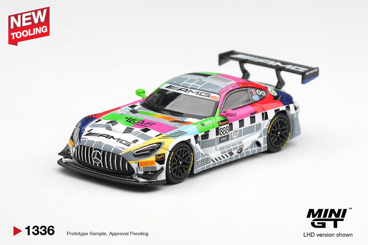 Mini GT Mercedes-Benz AMG GT3 #888 Mercedes-AMG Team GMR Bathurst 12 Hour 2025 new tooling.