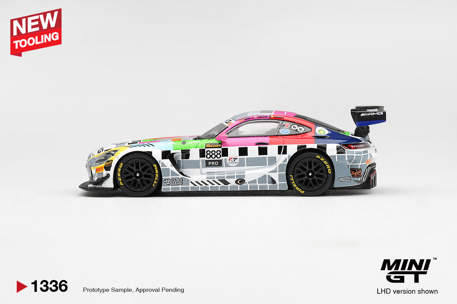 Mini GT Mercedes-Benz AMG GT3 #888 Mercedes-AMG Team GMR Bathurst 12 Hour 2025 new tooling.