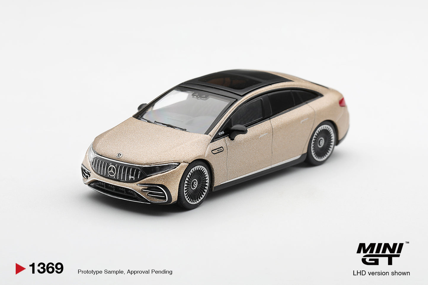 Mini GT 2025 Mercedes-AMG EQS 53 Signature in Kalahari Gold Magno.