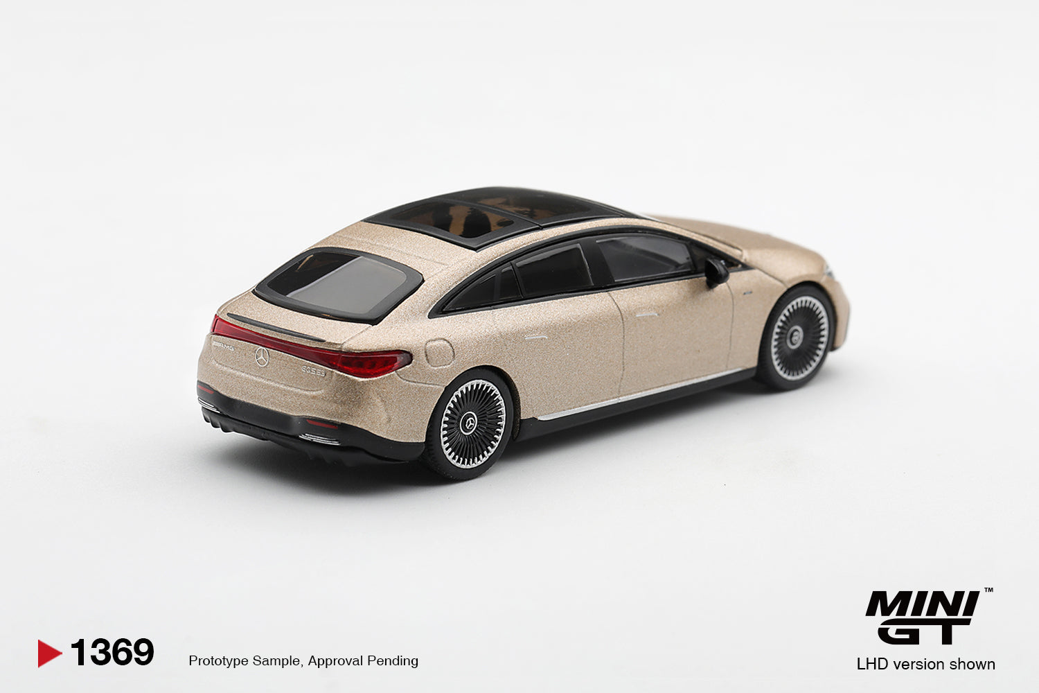 Mini GT 2025 Mercedes-AMG EQS 53 Signature in Kalahari Gold Magno.