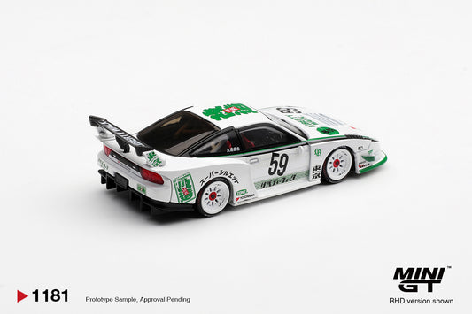 Mini GT 1:64 Nissan 180SX LB Super Silhouette white 2026 diecast model. Back