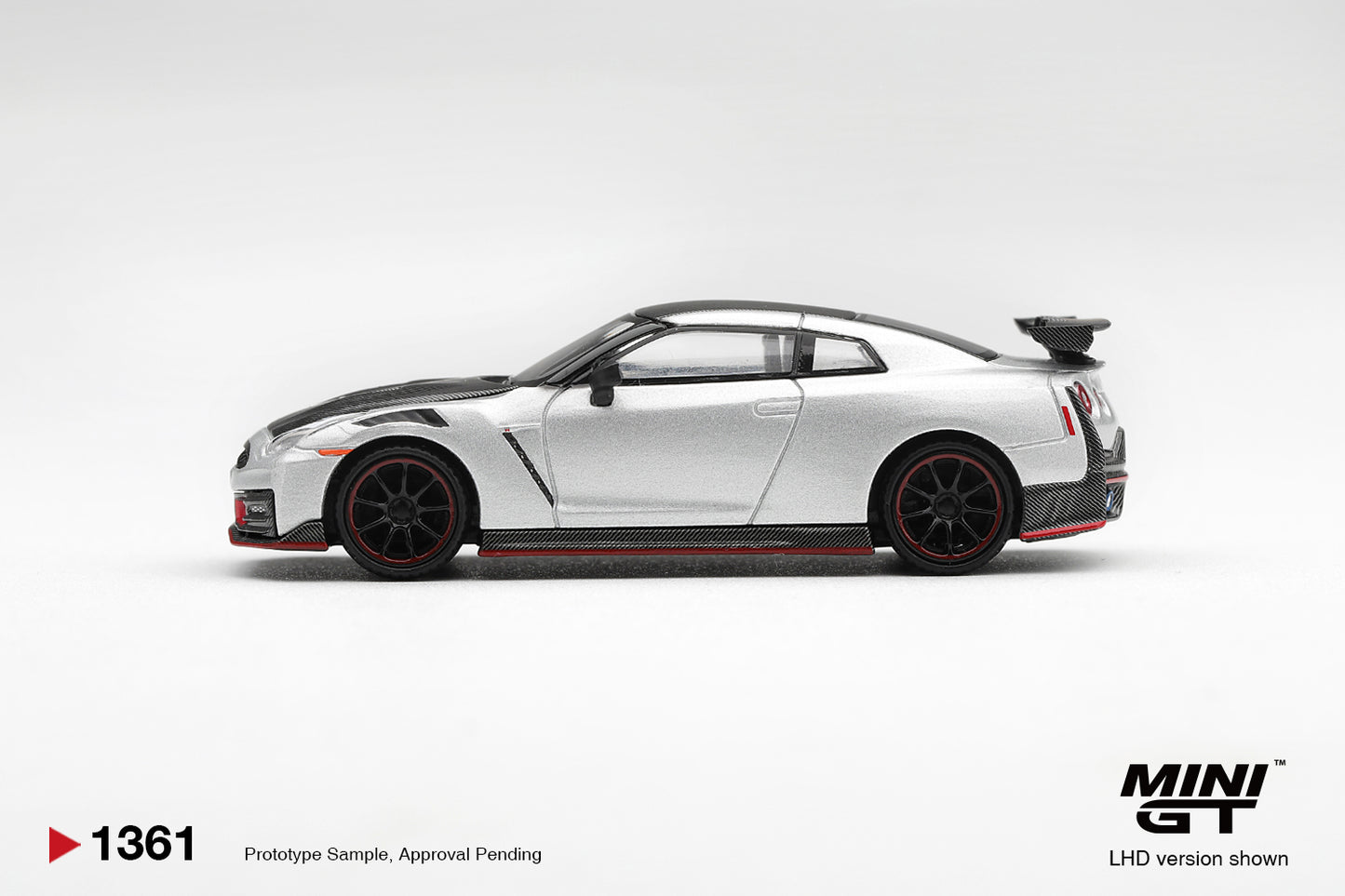 Mini GT 2024 Nissan GT-R R35 Nismo in Silver Metallic.