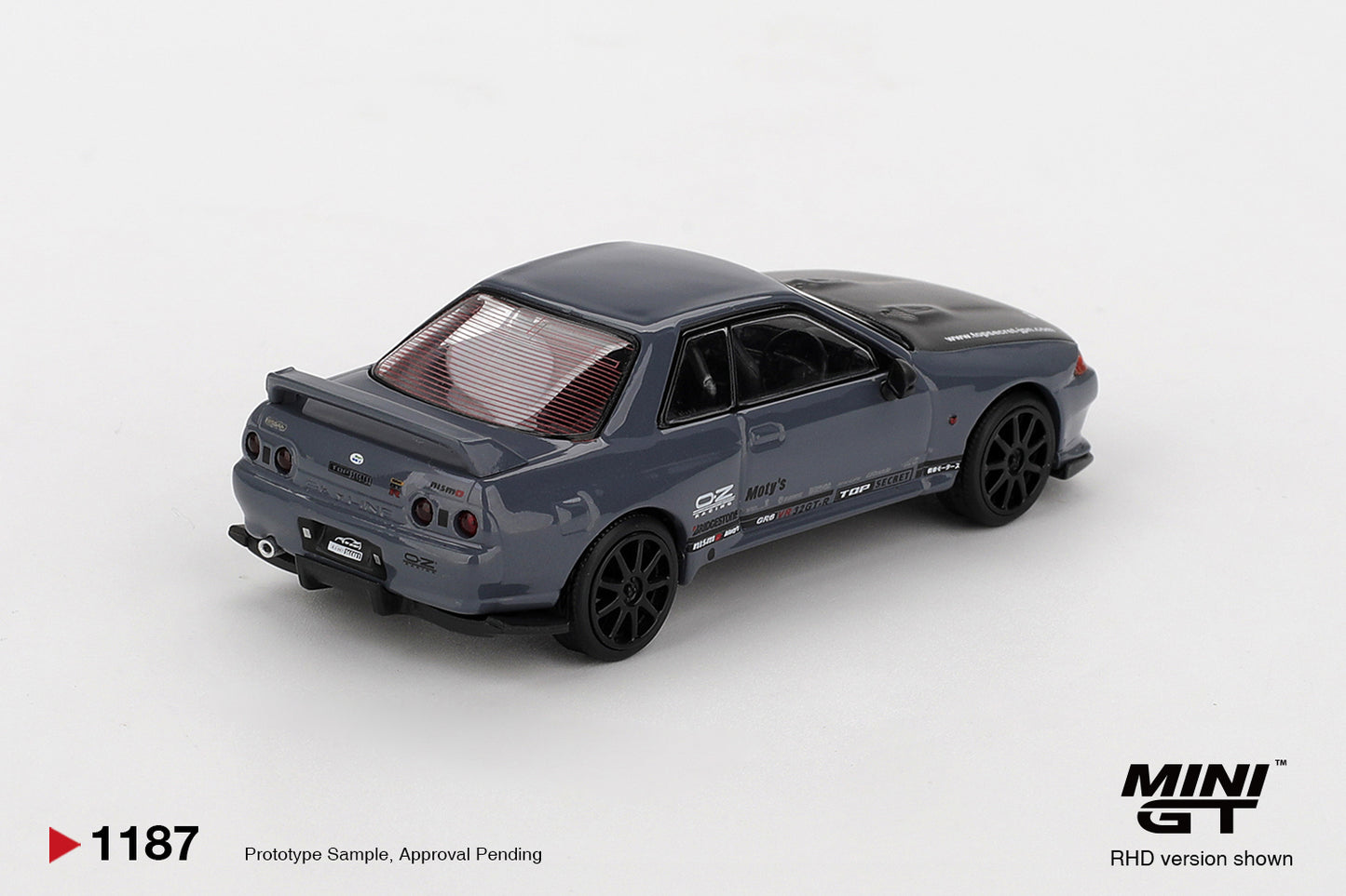 Mini GT 1:64 Nissan GT-R Top Secret VR32 Stealth Grey 2025. Back