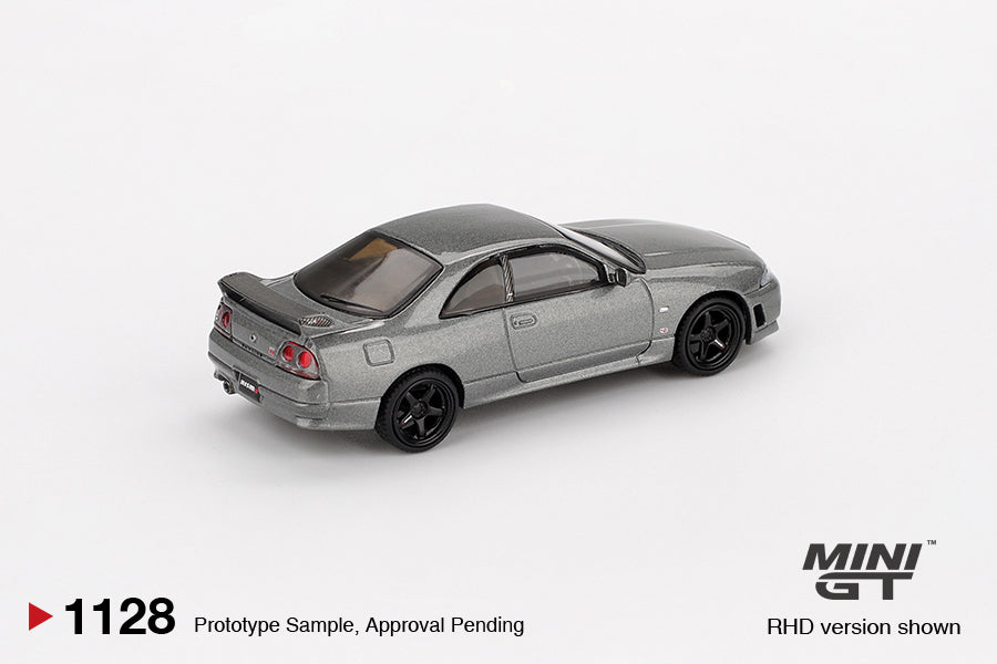 Mini GT 1:64 Nissan GTR R33 NISMO BCNR33 CRS Dark Metal Gray diecast model car 1993. Back