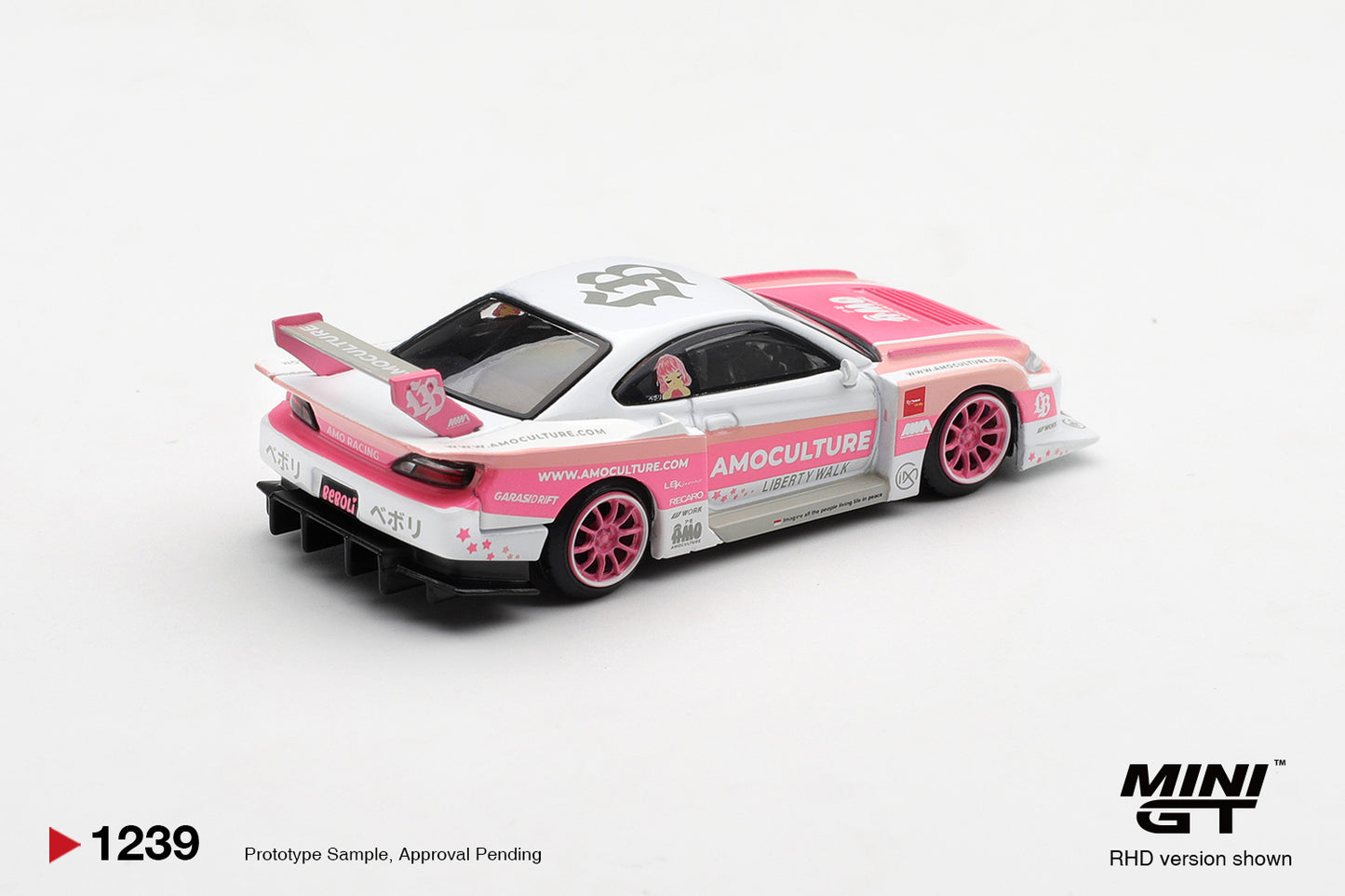 Mini GT Nissan Silvia S15 LB Super Silhouette Amoculture 2026 1:64 diecast. Back
