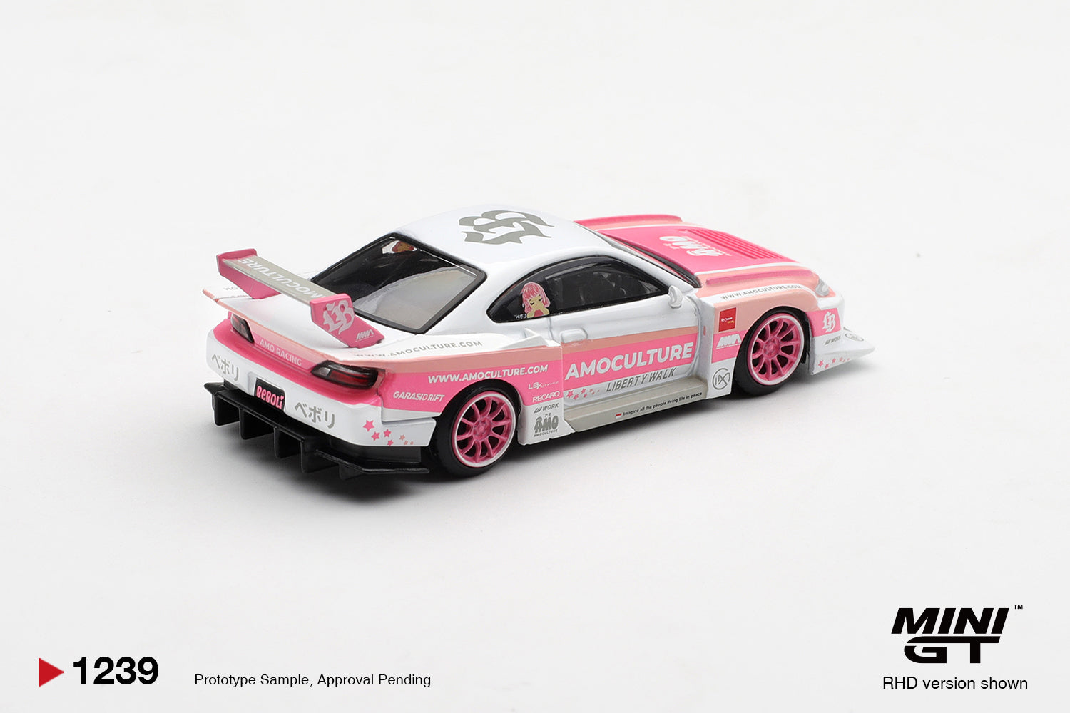 Mini GT Nissan Silvia S15 LB Super Silhouette Amoculture 2026 1:64 diecast. Back