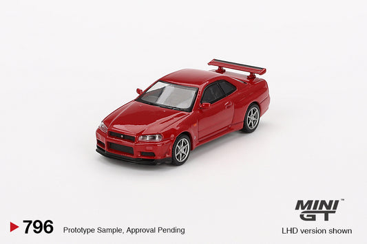 (Pre-Order) Mini GT - Nissan Syline GT-R (R34) V-SPEC Active Red 1999