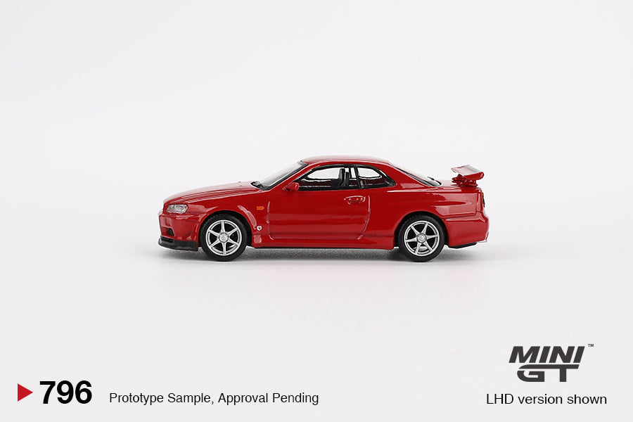 (Pre-Order) Mini GT - Nissan Syline GT-R (R34) V-SPEC Active Red 1999