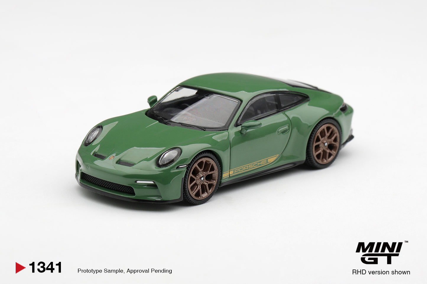 Mini GT Porsche 911 GT3 Touring (992) in Auratium Green.