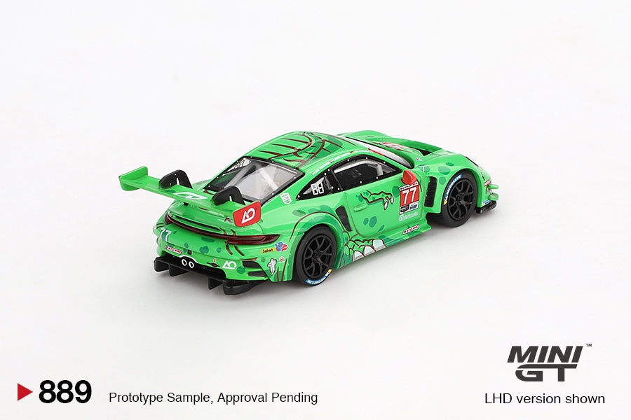 (Pre-Order) Mini GT - Porsche 911 (992) GT3 R #77 AO Racing Daytona 24 Hrs 2nd Place 2024