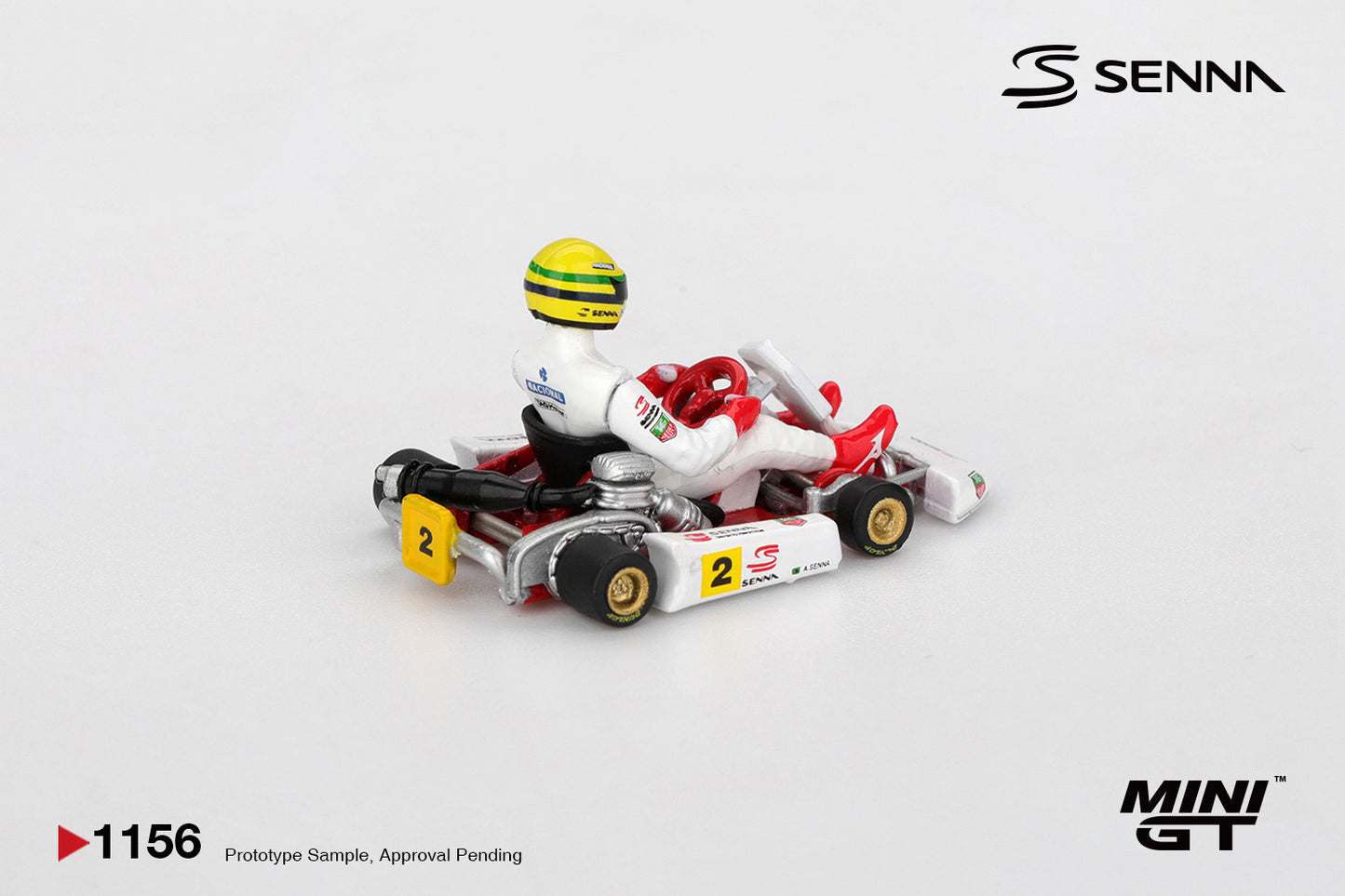 Mini GT 1:64 Ayrton Senna Formula K kart #2 Masters of Paris-Bercy 1993.
