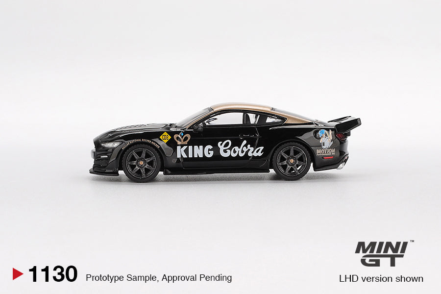 Mini GT 1:64 Shelby GT500 Dragon Snake Concept Black & Gold 2020 diecast model car. Side