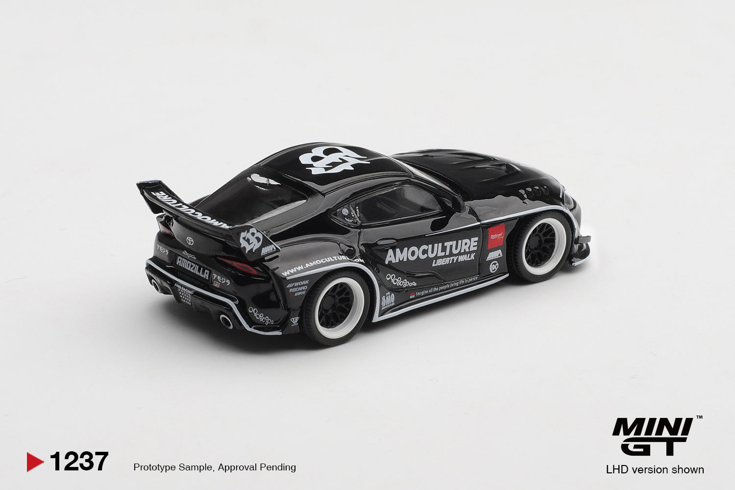 Mini GT Toyota GR Supra LB Works Amoculture 2026 1:64 diecast model. Back