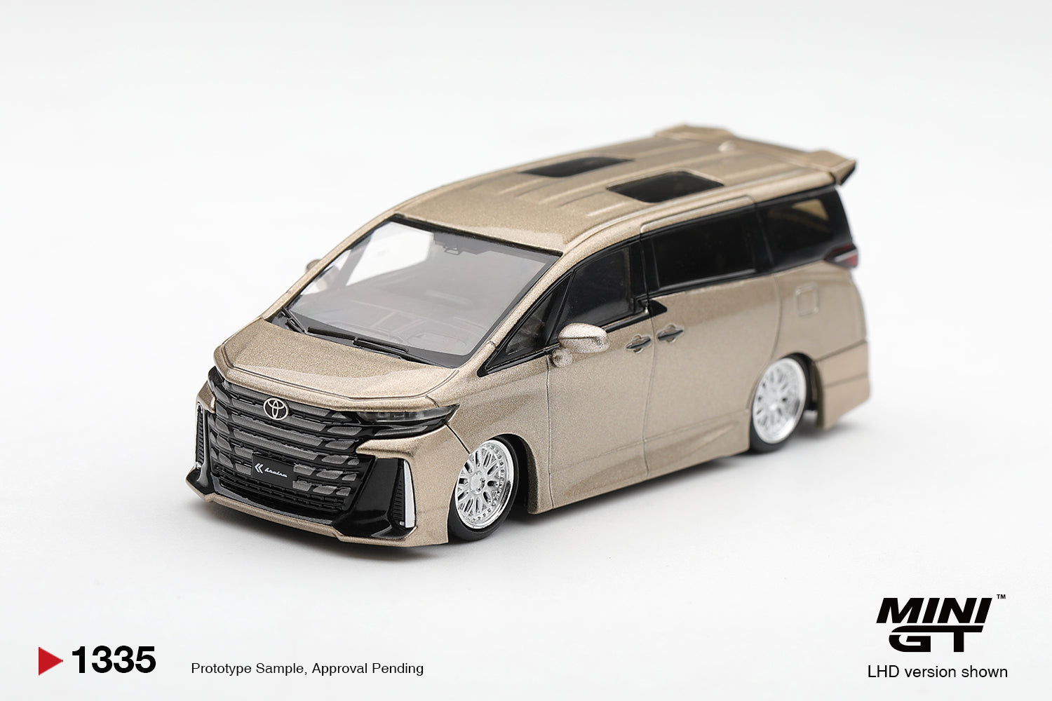 Mini GT Toyota Vellfire 40 KUHL in Gold Metallic.