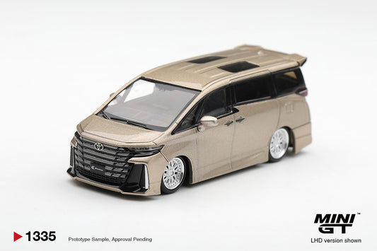 Mini GT Toyota Vellfire 40 KUHL in Gold Metallic.